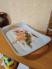 Поднос пластик, 40.5х26.5 см, прямоугольный, с ручками, в ассортименте, малый, 139 - фото 8 от пользователя