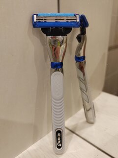 Станок для бритья Gillette, Mach3 Turbo 3D Red, для мужчин, 3 лезвия, 2 сменные кассеты - фото 9 от пользователя