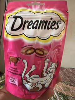 Корм для животных Dreamies, 60 г, для кошек, лакомство, говядина, 52353 - фото 8 от пользователя