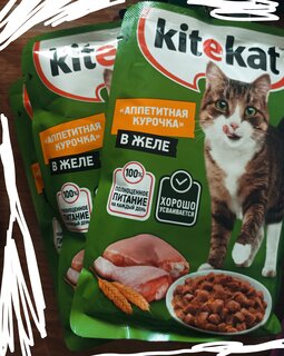 Корм для животных Kitekat, 85 г, для кошек, курица в желе, пауч - фото 2 от пользователя