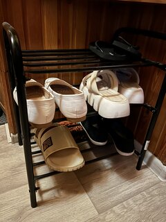 Полка для обуви, металл, 3 секции, 44х33х50 см, черная, Nika, ЭТК1/Ч - фото 5 от пользователя
