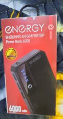 Аккумулятор внешний Energy, Power Bank 6000, 2 А, 6000 мА·ч, 2 USB, черный, 103572 - фото 1 от пользователя