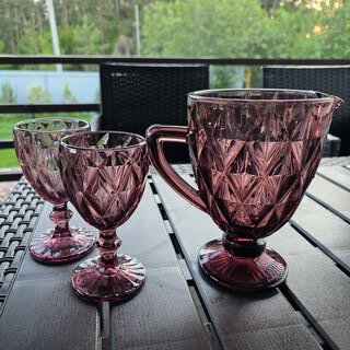 Кувшин стекло, 1.1 л, Y4-3282, сиреневый - фото 3 от пользователя