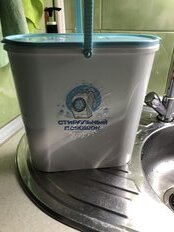 Контейнер для порошка 6 л, с крышкой, бело-голубой, Альтернатива, М7259 - фото 2 от пользователя
