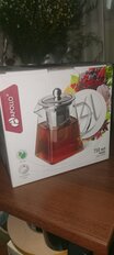 Чайник заварочный стекло, 0.75 л, с ситечком, Apollo, Very-Cherry, VCH-750 - фото 1 от пользователя