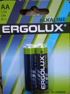 Батарейка Ergolux, АА (LR6, 15A), Alkaline, щелочная, 1.5 В, блистер, 2 шт, 11747 - фото 8 от пользователя