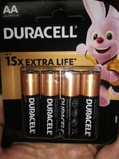 Батарейка Duracell, АА (LR06, LR6), Alkaline Basic, алкалиновая, 1.5 В, блистер, 4 шт, 81480360 - фото 3 от пользователя