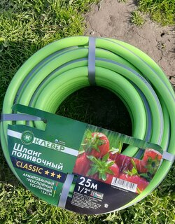 Шланг поливочный, 1/2 '', внутренний d15 мм, 15 атм, армированный, 25 м, 3 слоя, Клевер, ПВХ, салатовый - фото 7 от пользователя