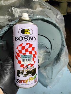 Краска аэрозольная, Bosny, №22, акрилово-эпоксидная, универсальная, глянцевая, серебристо-серая, 0.4 кг - фото 3 от пользователя