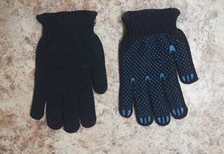 Перчатки х/б, ПВХ покрытие, точка, универсальный размер, 7 класс вязки, 9 нитей, черная основа, ручной оверлок, Двойные - фото 6 от пользователя