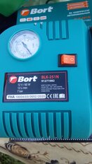 Компрессор автомобильный Bort, BLK-251N, 12 л/мин, 12 В, 7 атм, 60 Вт, к прикуривателю, с манометром - фото 2 от пользователя