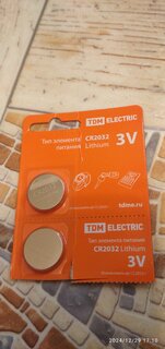 Батарейка TDM Electric, CR2032, Lithium, литиевая, 3 В, блистер, 5 шт, SQ1702-0029 - фото 8 от пользователя