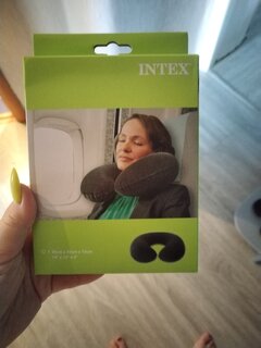 Подушка надувная дорожная, Intex, 36х30х10 см, 68675 - фото 7 от пользователя