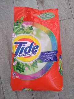 Стиральный порошок Tide, 3 кг, автомат, для цветного белья, Color Сибирские травы - фото 2 от пользователя