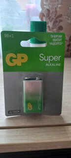 Батарейка GP, 9V (6LR61), Alkaline Super, щелочная, 9 В, блистер, 02786 - фото 9 от пользователя