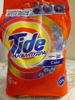 Стиральный порошок Tide, 3 кг, автомат, для цветного белья, Color 2 в 1 - фото 4 от пользователя