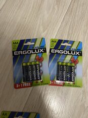 Батарейка Ergolux, АА (LR06, LR6), Alkaline 3+1 FREE, алкалиновая, 1.5 В, блистер, 4 шт, 12866 - фото 2 от пользователя