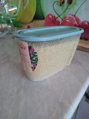 Банка для сыпучих продуктов, пластик, 0.9 л, 11 см, с крышкой, Idea, М1220, фисташковая - фото 8 от пользователя