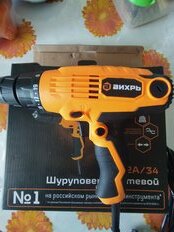 Дрель-шуруповерт сетевая Вихрь, СШ-2А/34, быстрозажимной патрон, 10 мм, 550 Вт, с реверсом, 2 скорости - фото 2 от пользователя