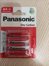 Батарейка Panasonic, АА (R6, 15D), Zinc-carbon, солевая, 1.5 В, блистер, 4 шт - фото 5 от пользователя