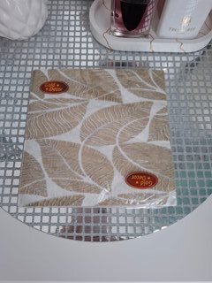 Салфетки бумажные Gold Decor, Золотые листья, 20 шт, 3 слоя, 33х33 см - фото 2 от пользователя