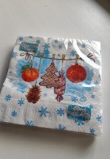 Салфетки бумажные New Line, Design Тесемочка с подарками, 20 шт, 3 слоя, 33х33 см - фото 6 от пользователя