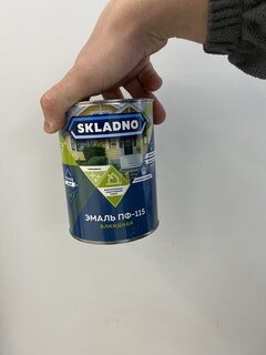 Эмаль Skladno, ПФ-115, алкидная, глянцевая, черная, 0.8 кг - фото 2 от пользователя