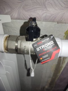Кран для воды с американкой 3/4&quot;, прямой, ручка-бабочка, Strong, ProFactor - фото 1 от пользователя