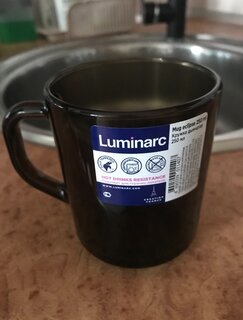Кружка стекло, 250 мл, Marli Eclipse, Luminarc, H0254/H9184 - фото 4 от пользователя