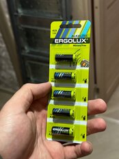 Батарейка Ergolux, А23 (MN21, 23A), Alkaline, щелочная, 12 В, блистер, 5 шт, 12296 - фото 2 от пользователя