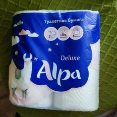 Туалетная бумага Alpa, 3 слоя, 8 шт, с втулкой, белая - фото 7 от пользователя