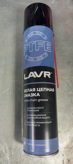 Смазка цепная Lavr, с PTFE, белая, 400 мл, аэрозоль, Ln1741 - фото 4 от пользователя