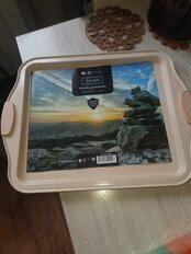Форма для запекания сталь, 29.5х38.5х1.2 см, антипригарное покрытие, прямоугольная, бежевый мрамор, Daniks, Эллея, K-443-SH - фото 6 от пользователя
