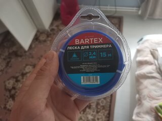 Леска для триммера 2.4 мм, 15 м, треугольник, Bartex - фото 4 от пользователя