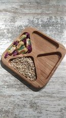 Менажница дерево, 20x20x2 см, 4 секции, 2К-034wd - фото 4 от пользователя
