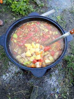 Казан узбекский чугун, 12 л, с крышкой, крышка алюминий, плоское дно, черный, 6406 - фото 6 от пользователя