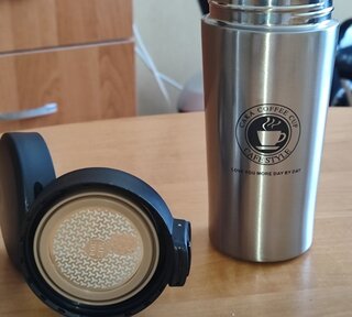 Термокружка нержавеющая сталь, 0.45 л, Coffee, серебро, B070074 - фото 2 от пользователя