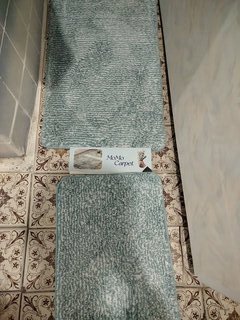 Набор ковриков для ванной и туалета, антискользящий, 2 шт, 0.4х0.6, 0.5х0.8 м, полиэстер, зеленый, Снежинка, A090011 - фото 9 от пользователя
