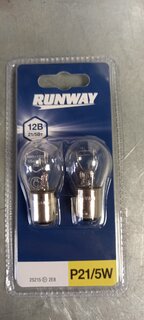 Лампа автомобильная Runway, RW-P21/5W-b, P21/5W 12В 21/5w, 2 шт, блистер - фото 9 от пользователя