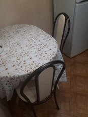 Стул 430х430х950 мм, ваниль, античная медь, сиденье круглое, винилискожа, на болтах, с мягкой спинкой, Модуль, Венский, 494/437 - фото 5 от пользователя