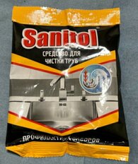 Средство от засоров Sanitol, порошок, 90 г, сухое - фото 7 от пользователя