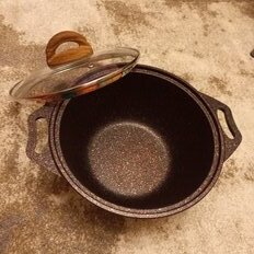 Кастрюля алюминий, антипригарное покрытие, 2 л, с крышкой, крышка стекло, круглая, Kukmara, Granit Ultra, кга22а, красная - фото 1 от пользователя