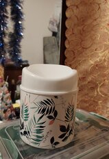 Контейнер для мусора пластик, 1 л, круглый, плавающая крышка, Полимербыт, BREEZE leaf, 433900300 - фото 5 от пользователя