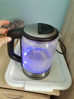 Чайник электрический Rion, CX-K311-18, 1.5 л, 1500 Вт, скрытый нагревательный элемент, стекло, пластик - фото 1 от пользователя