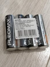 Батарейка Pleomax, АА (R6, 15D), Super heavy duty Samsung, солевая, 1.5 В, спайка, 4 шт - фото 8 от пользователя