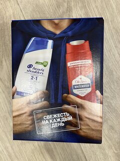 Набор подарочный для мужчин, Head &amp; Shoulders, Основной уход 2в1, шампунь 200 мл + гель для душа Old Spice 250 мл - фото 4 от пользователя