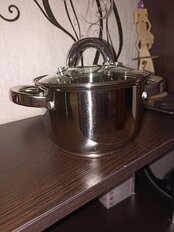 Кастрюля нержавеющая сталь, 2 л, с крышкой, крышка стекло, DNN2, SD-4268-16 - фото 9 от пользователя