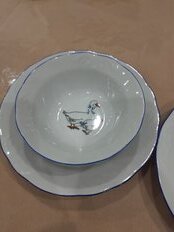 Салатник керамика, круглый, 0.3 л, Надежда Гуси, Добрушский фарфоровый завод, 9С1667/1Ф34, в ассортименте - фото 1 от пользователя