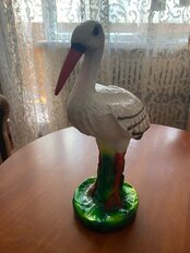 Фигурка Аист малый, 39х30 см, гипс, арт. 213, бронза - фото 7 от пользователя