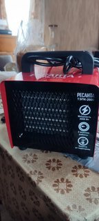 Пушка тепловая электрическая, Ресанта, ТЭПК-2000, 2 кВт, 120 м³/ч, керамический элемент, 1 режим, квадратная, 67/1/21 - фото 3 от пользователя